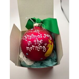 Coton Colors "Carol-Bells" Hand-Painted Glass Christmas Ornament w/ Box Retired